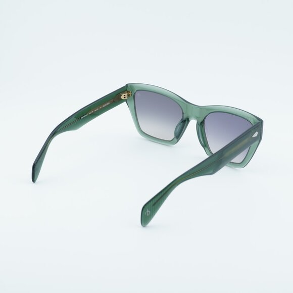 Rag & Bone RNB1046/G/S 01ED PR Sunglasses Green Square Frame, Grey Lenses main image 4